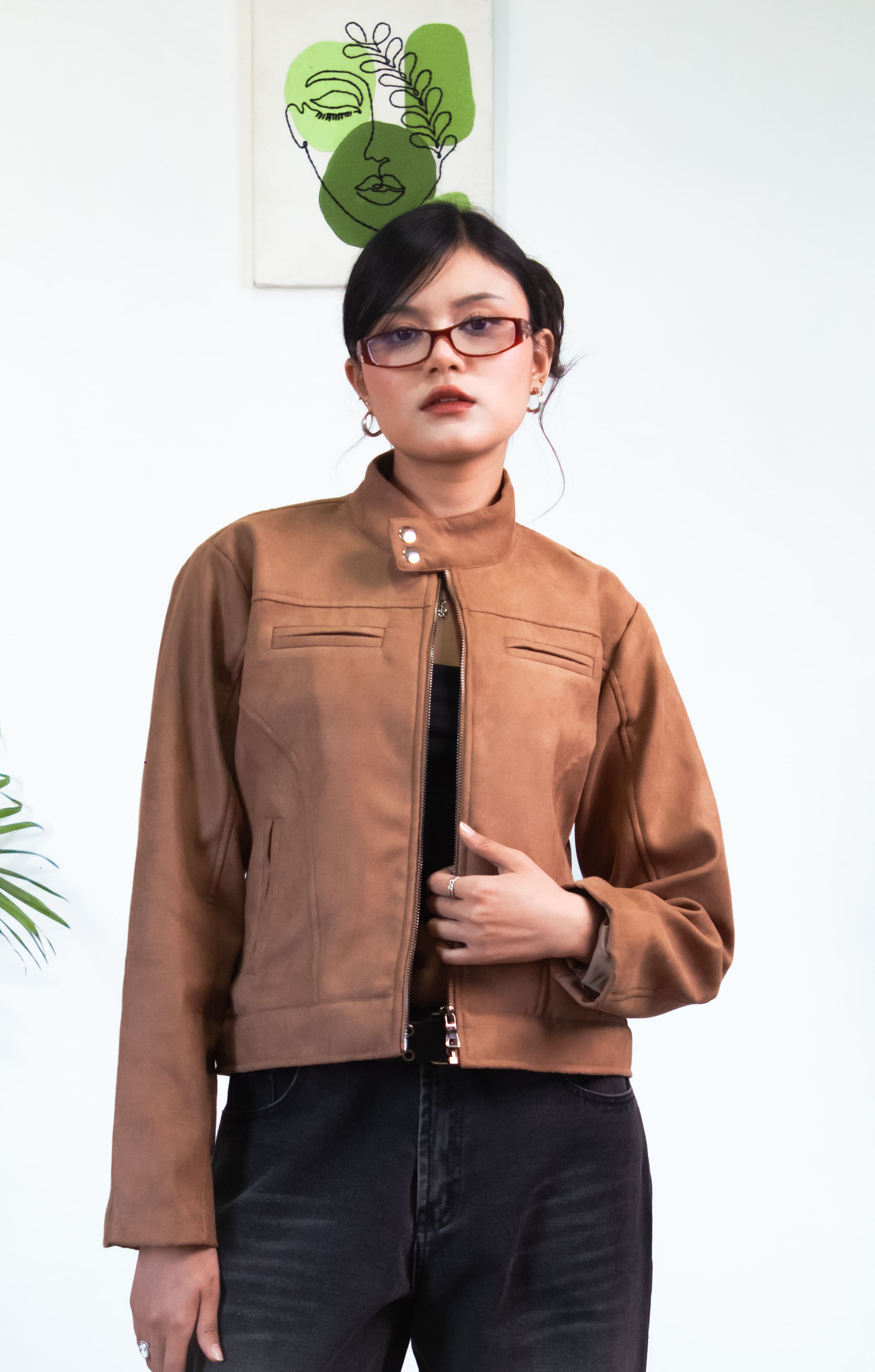 MOTO Caramel Suede Jacket